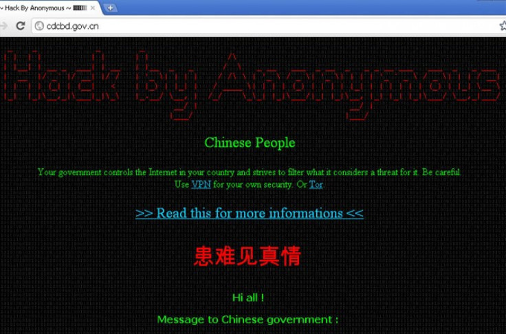 Anonymous Hacks China
