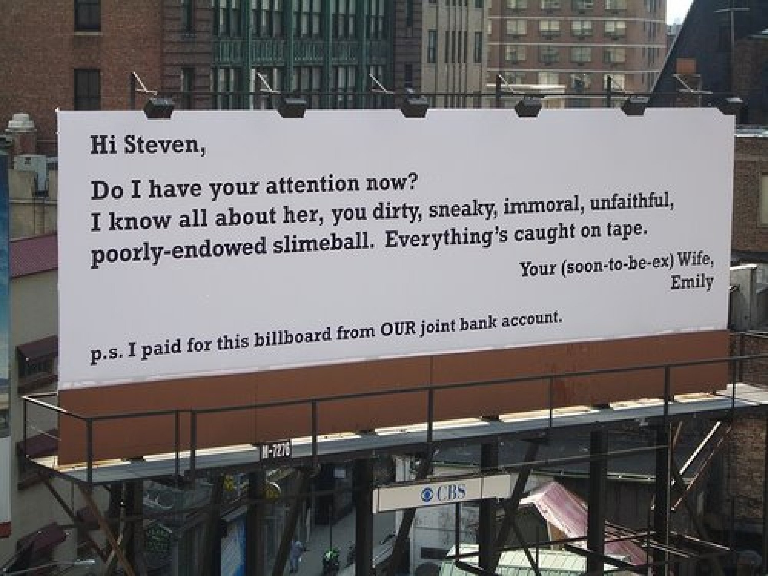 Cheater Billboard: Did Wife Get Ultimate Revenge On Cheating Husband ...