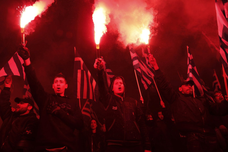 Golden Dawn rally in Athens Greece