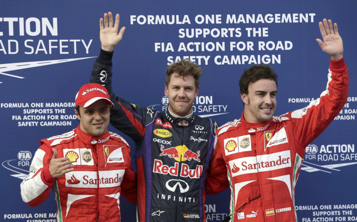 Sebastian Vettel, Felipe Massa & Fernando Alonso