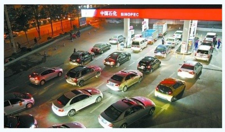 Chinese Gas Station Swamped