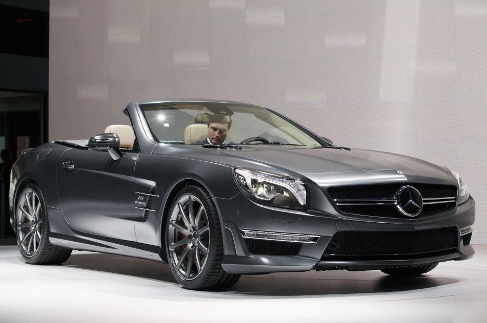 The Mercedes-Benz 2013 SL65 AMG in profile at the New York International Auto Show 2012.