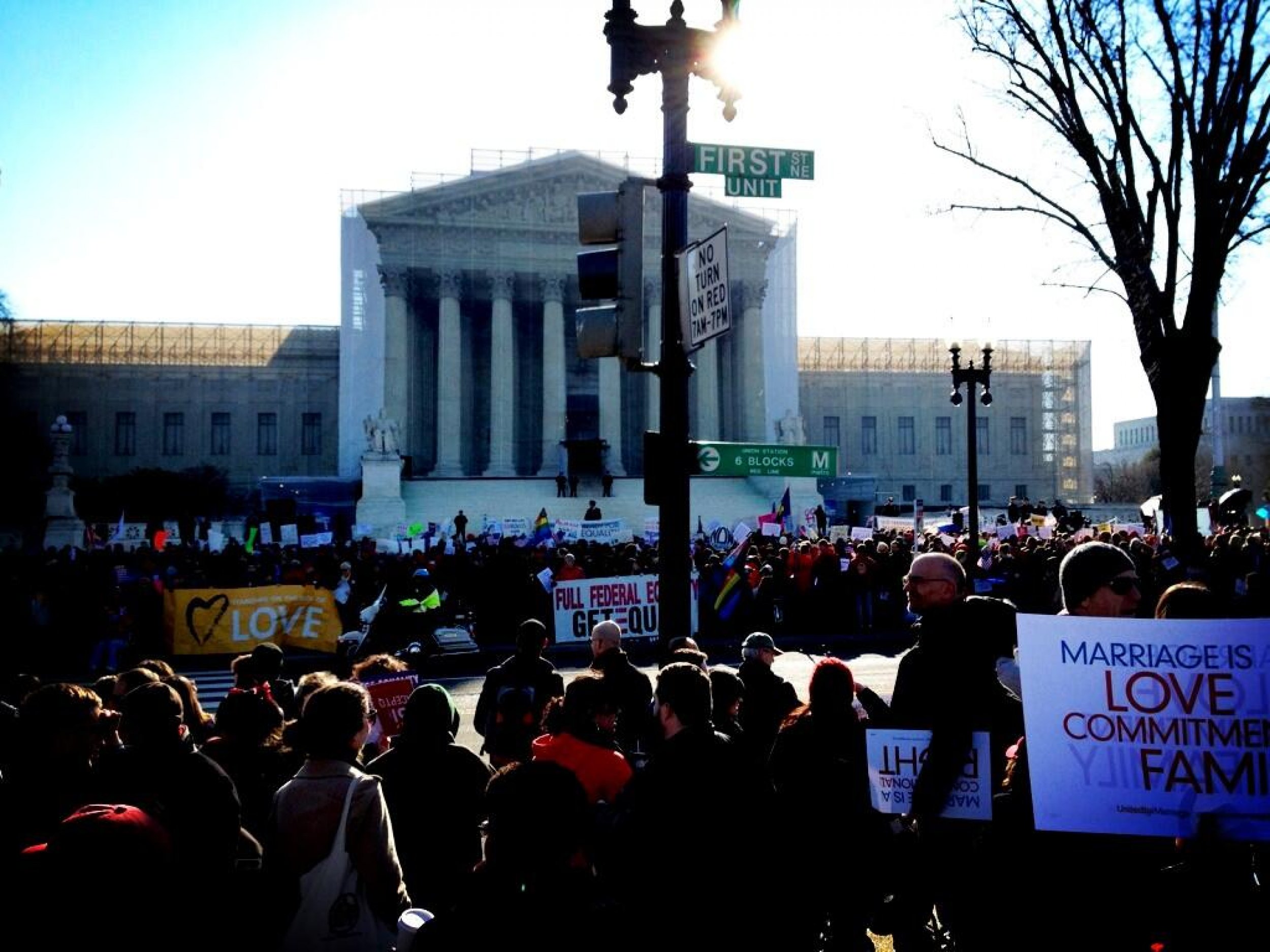 Protestors Outside of Supreme Court