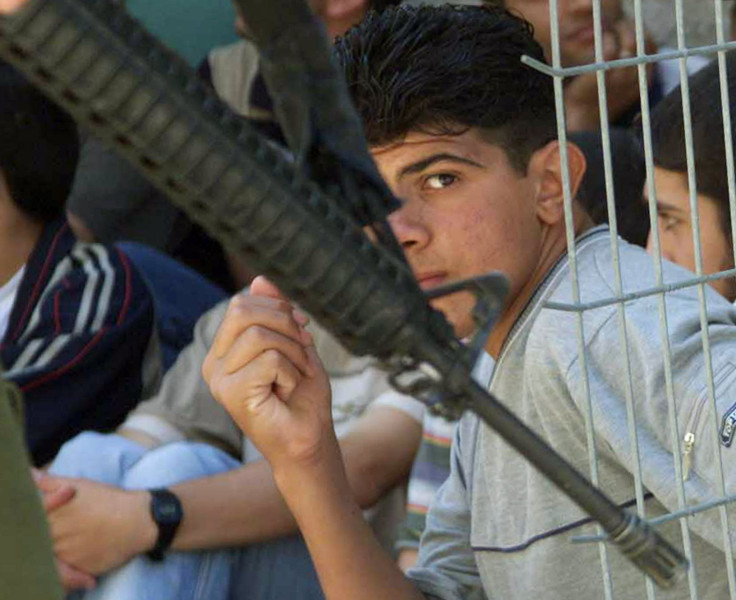 Detained Palestinian man