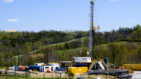 Natural gas well near Burlington, Penn.