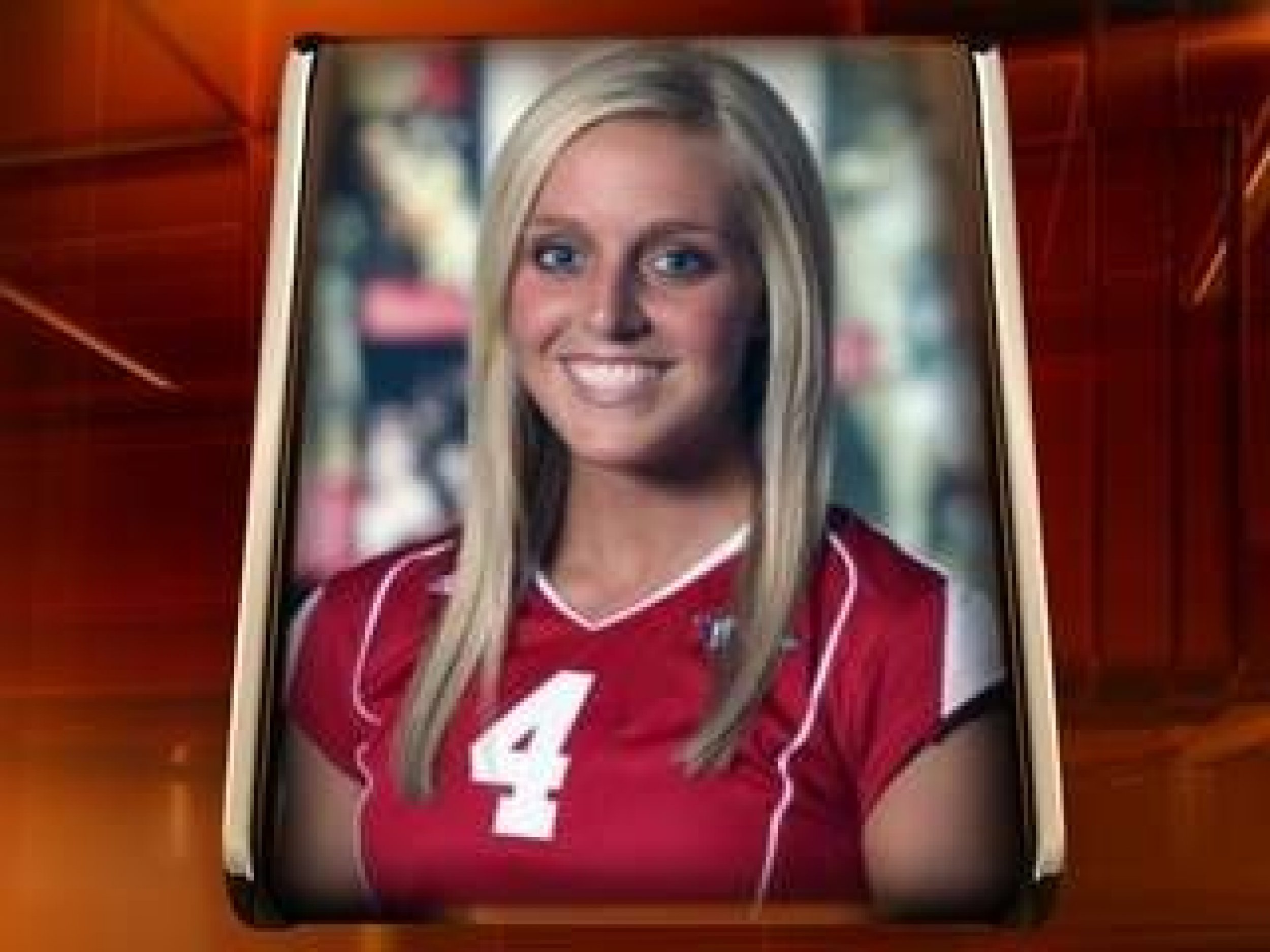 Dorrell during her days as a volleyball player for the Razorbacks.