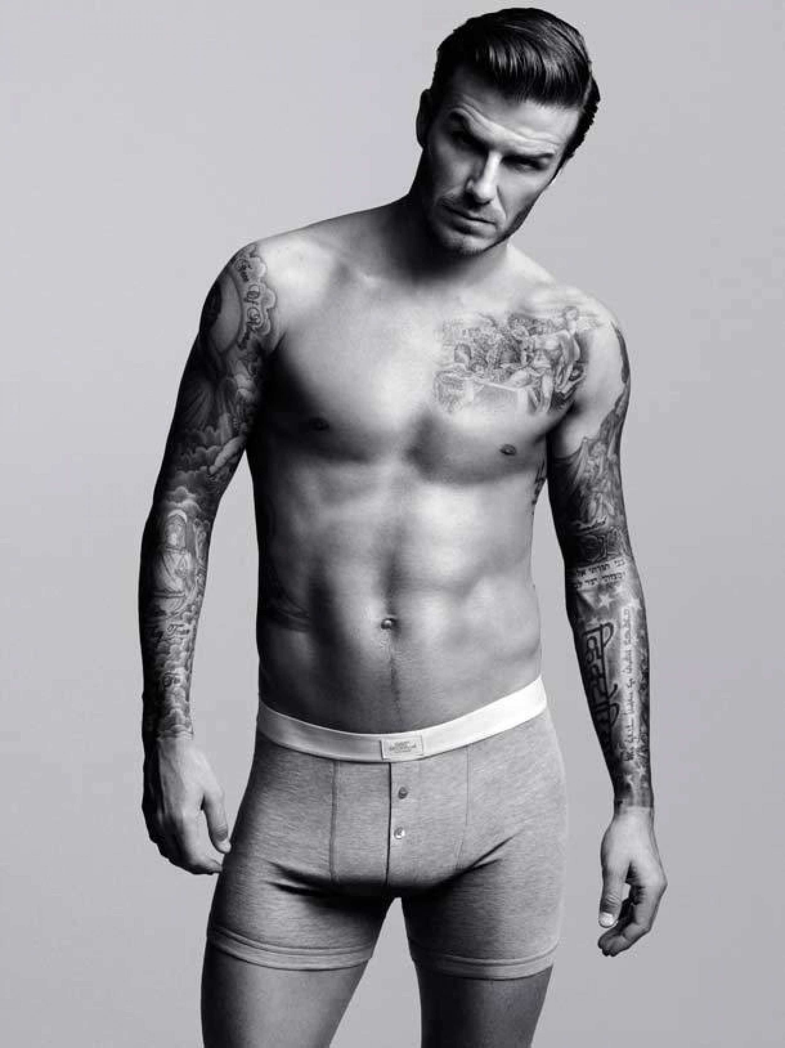 David Beckham can regularly be seen wearing next to nothing in giant billboards everywhere and now Beckham039s sleek physique will be featured somewhere else - Elle UK.