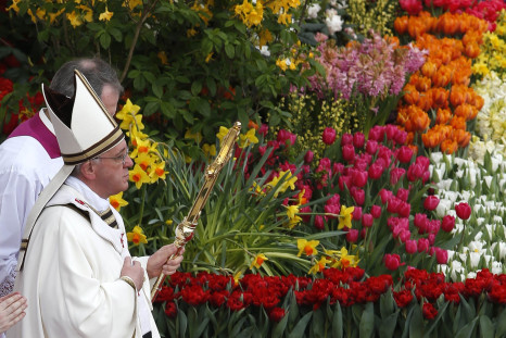 Pope Francis leads the Easter mass in St. Peter's Square at the Vatican