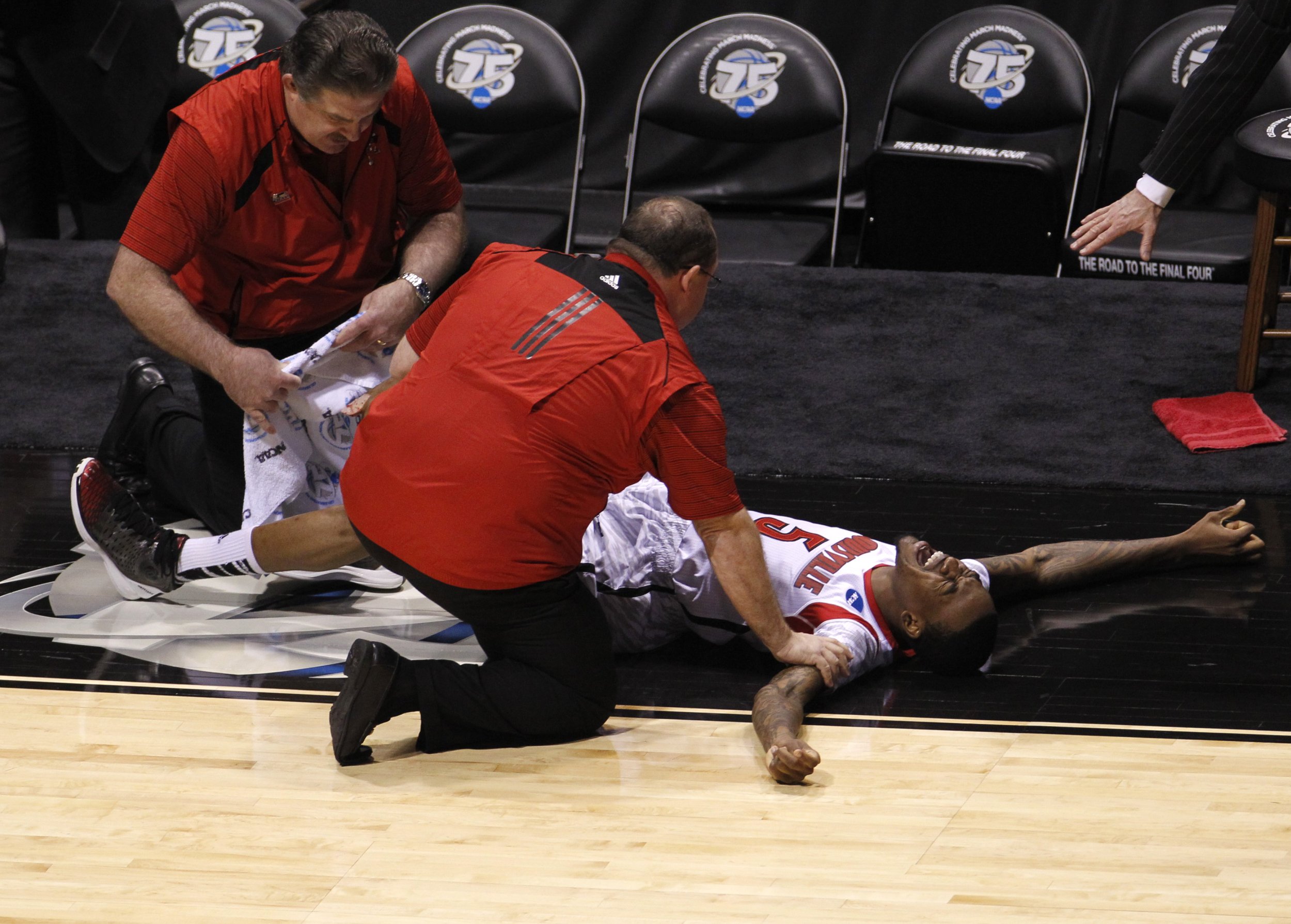 How was Kevin Ware's injury treated?