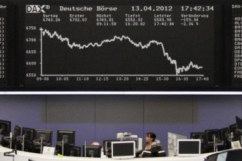 DAX board at the Frankfurt Stock Exchange