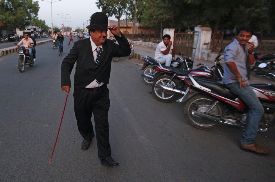 Indias Very Own Charlie Chaplin Hits the Streets 