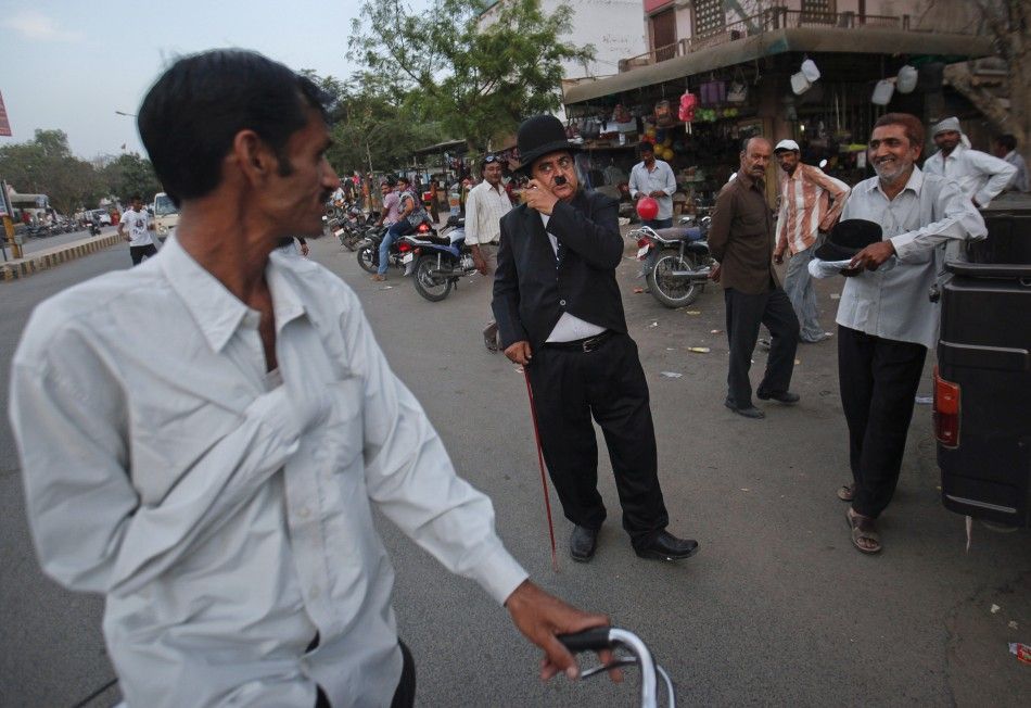 Indias Very Own Charlie Chaplin Hits the Streets 
