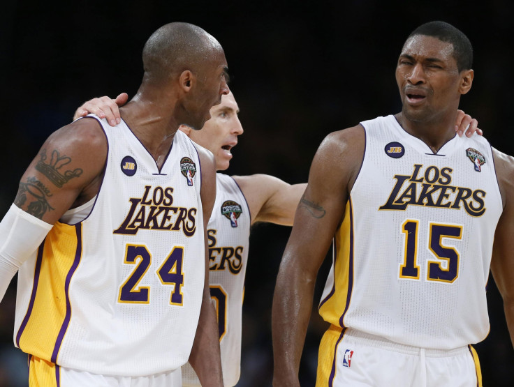 Steve Nash Metta World Peace Los Angeles Lakers