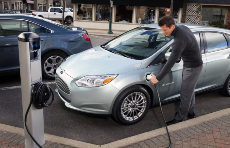 The 2012 Ford Focus Electric charging.
