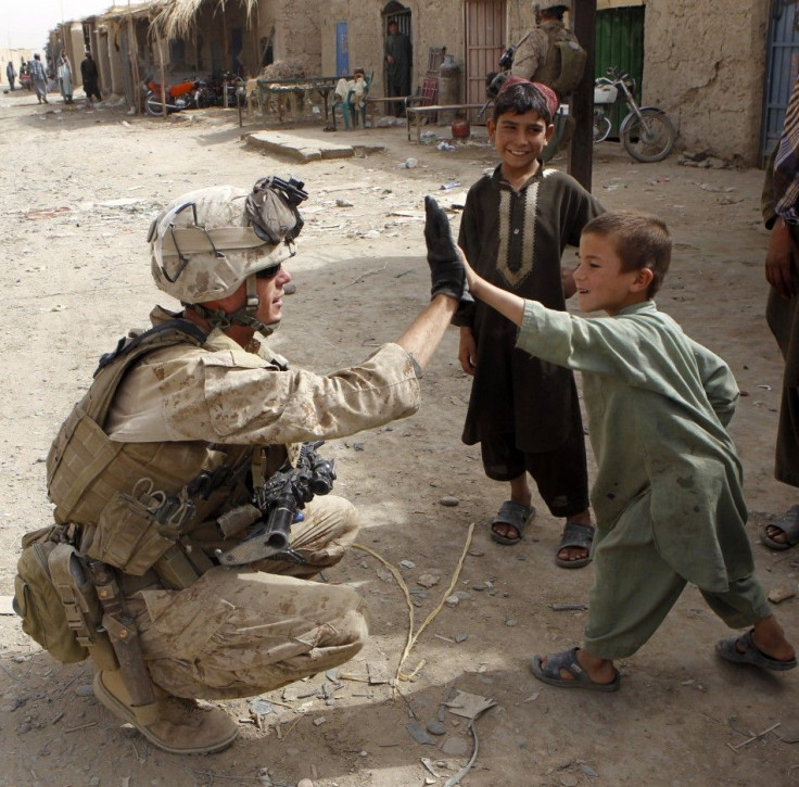 Marine, Afghan child