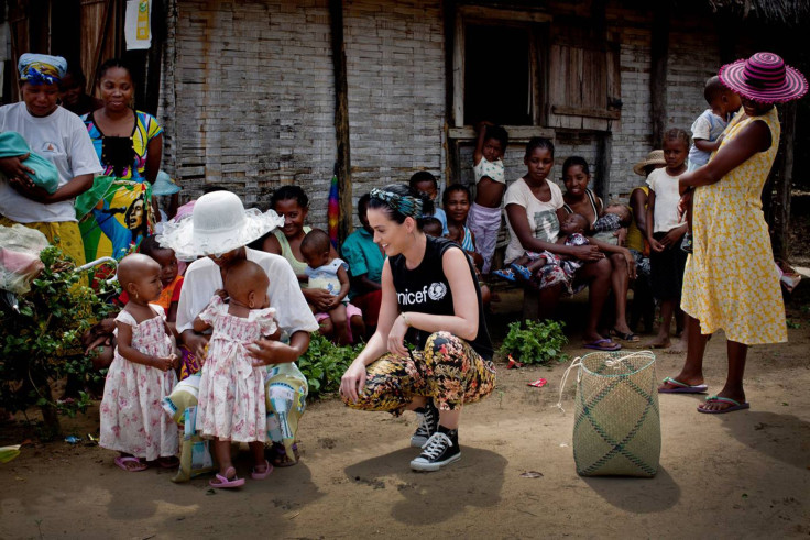 Katy Perry with children in Madagascar