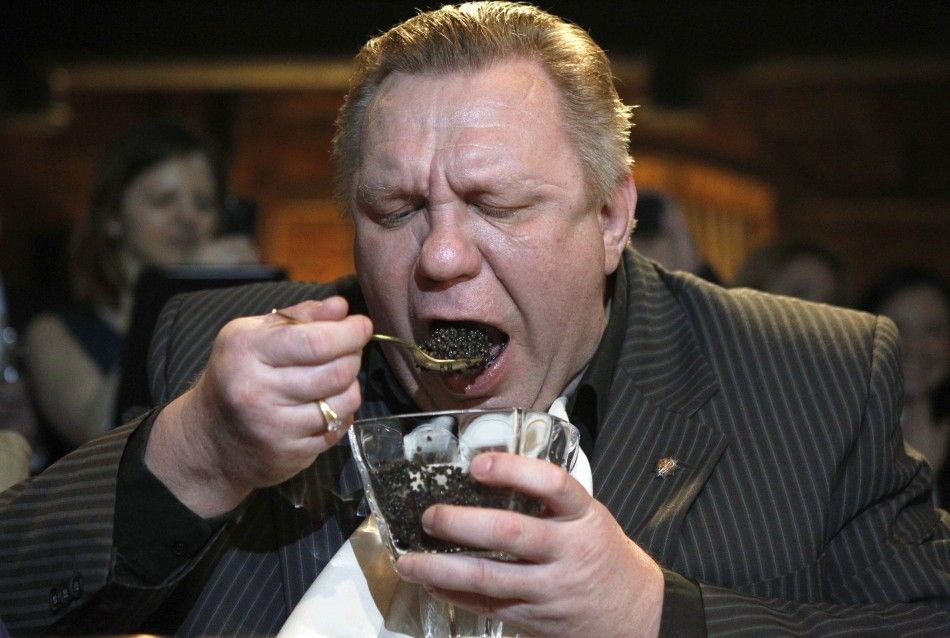 Russian Caviar Eating Contest