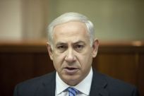 Israel&#039;s Prime Minister Netanyahu attends weekly cabinet meeting in Jerusalem.