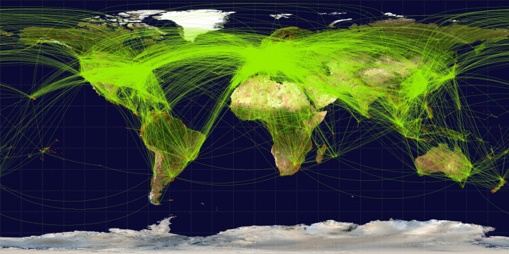 Global Air Travel Map