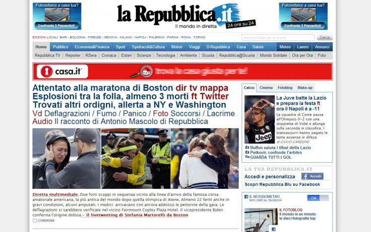 Marathon Explosion La Repubblica