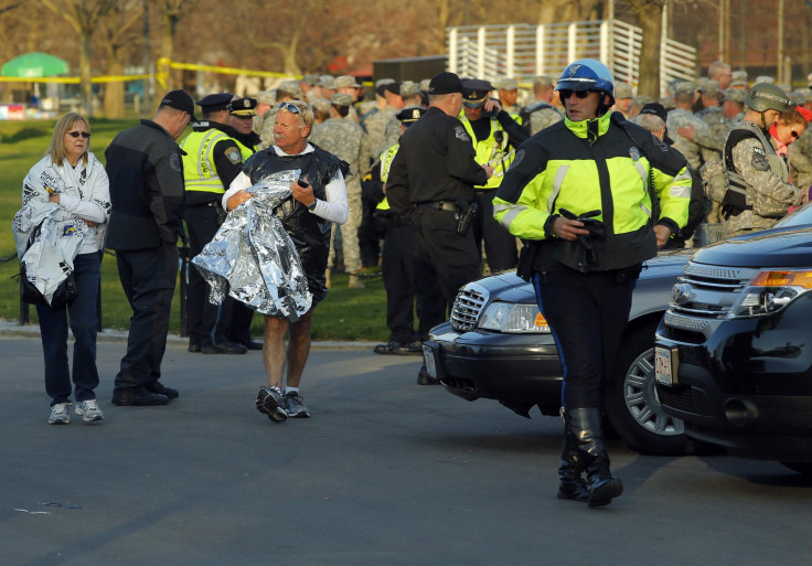 Boston Marathon runners 