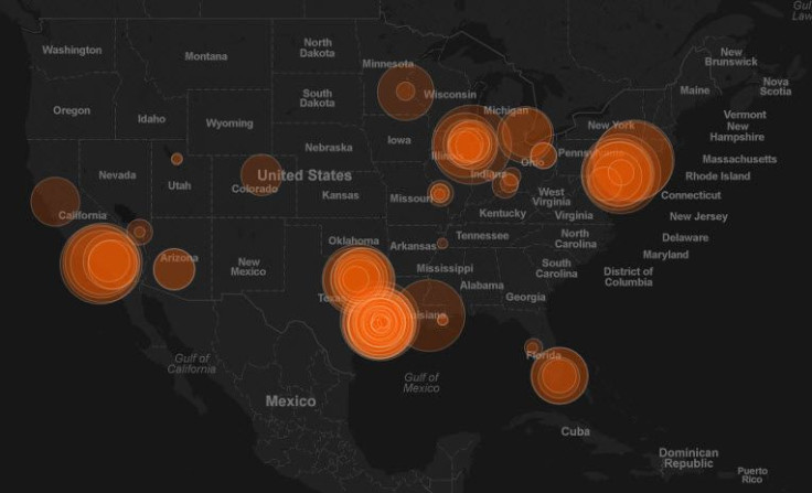 Map of chemical plants in U.S.