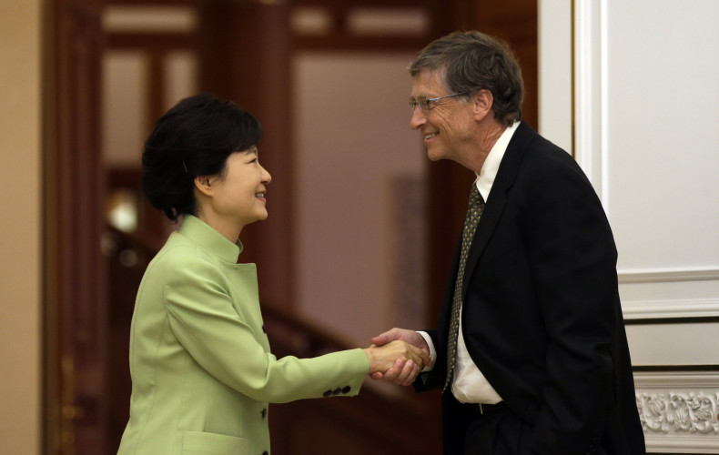 Bill Gates Greets South Korea's president Park Geun-hye