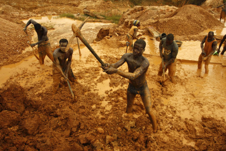 Gold miners in Ghana