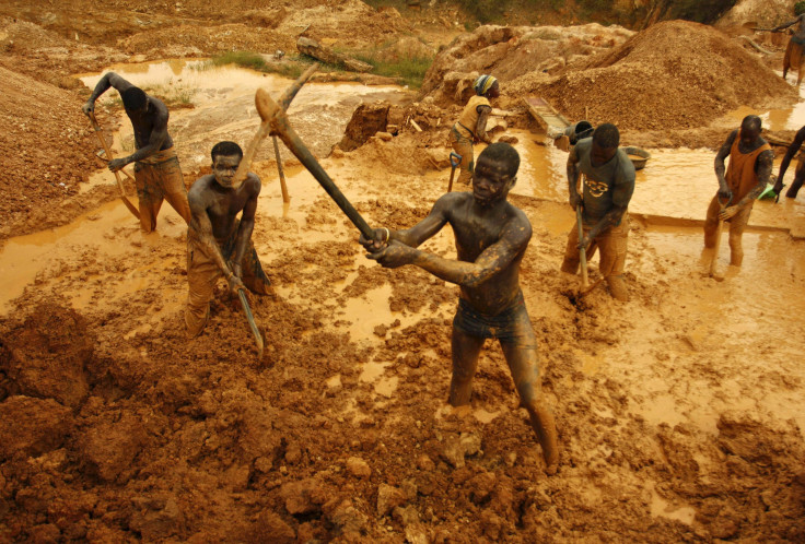 Gold miners in Ghana