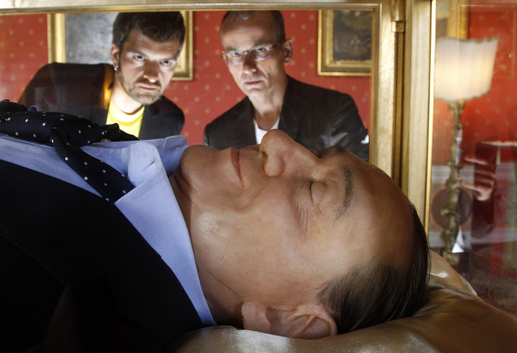 Wax Berlusconi sleeping
