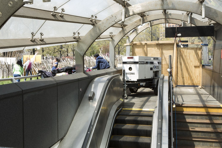 South Street Ferry Subway Station Escalator After