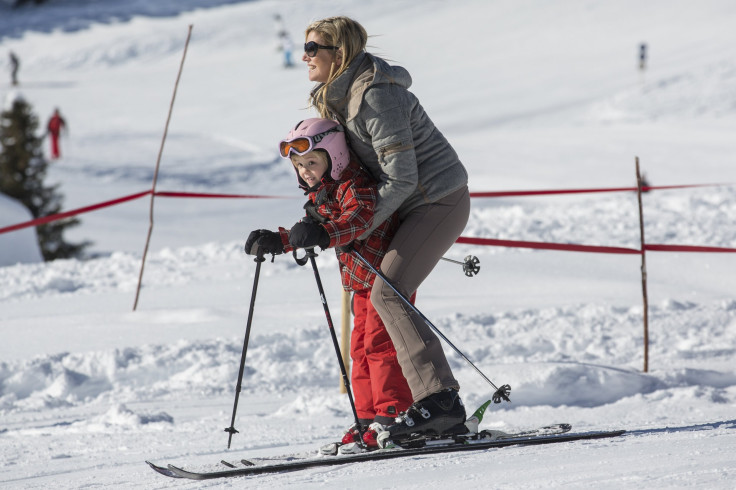 Queen Maxima of the Netherlands skiing