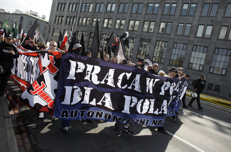 May Day protesters in Warsaw