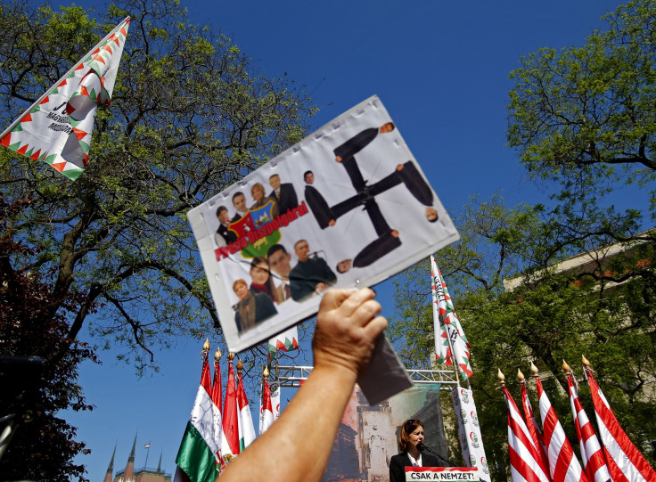 Jobbik rally in Budapest against World Jewish Congress