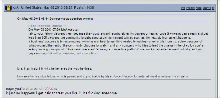 'Starcraft 2' Forum Post