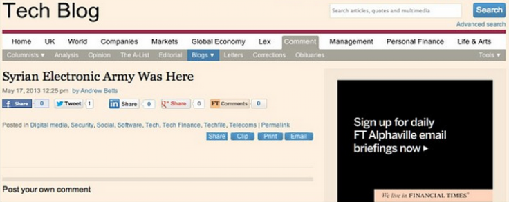 Financial Times Hacked