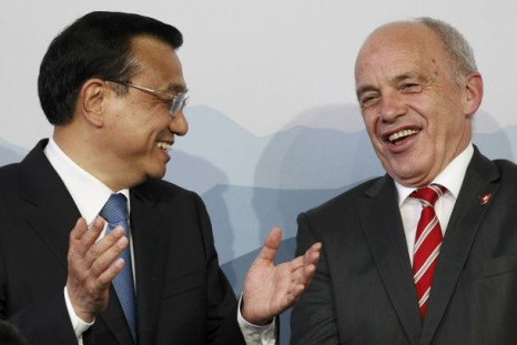 Chinese Premier Li and Swiss President Maurer 