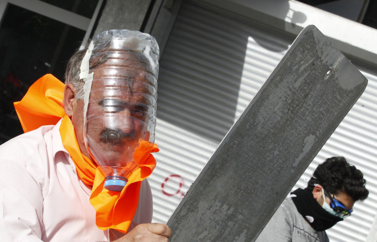 Turkey Ankara Riots 10 Gas Mask