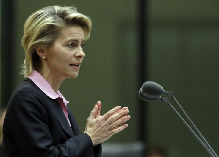 German Labour Minister Ursula von der Leyen speaks in support of her reform proposal of the Harz IV minimum unemployment benefit Bundesrat in Berlin