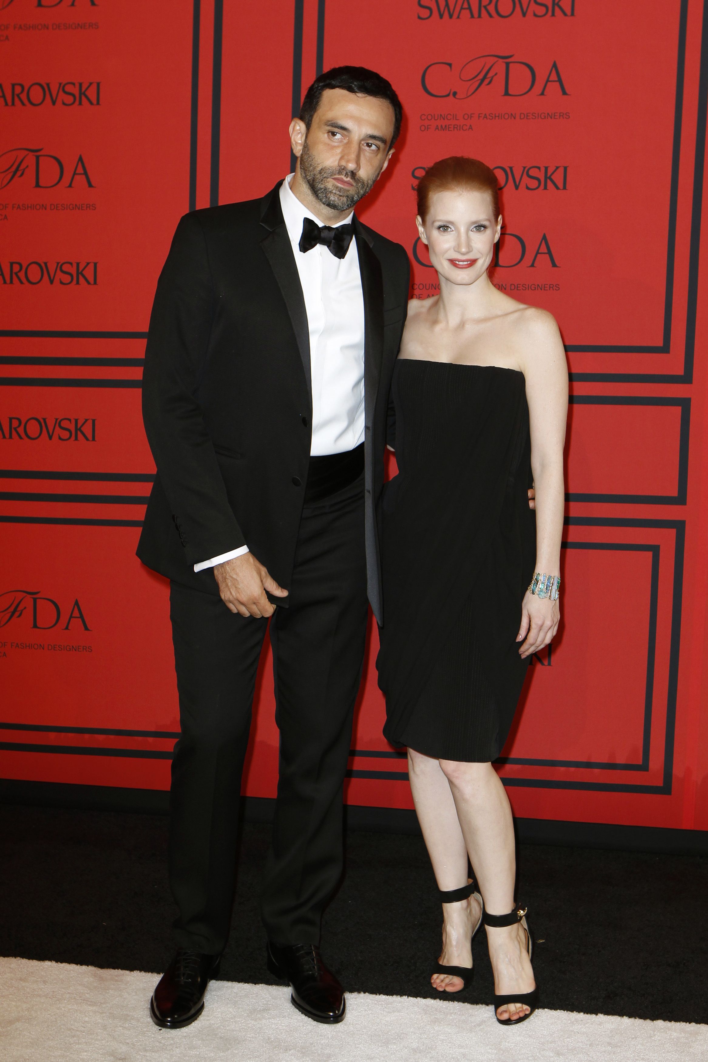 Jessica Chastain in Givenchy with Riccardo Tisci