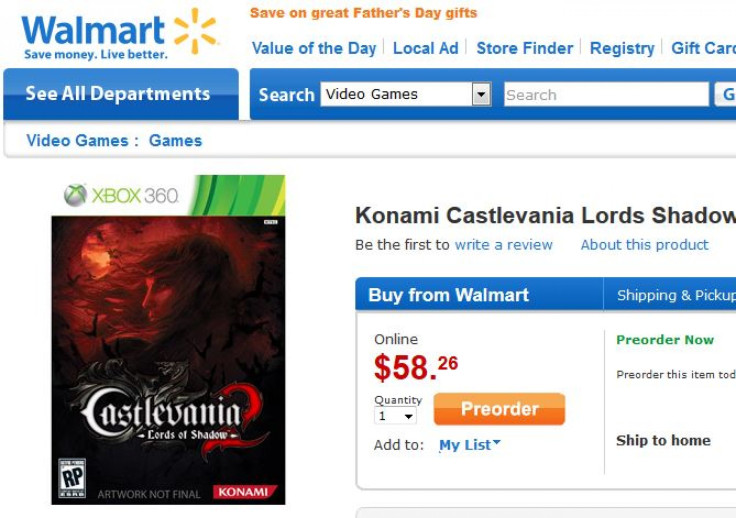 Walmart Selling 'Lords Of The Shadow 2'