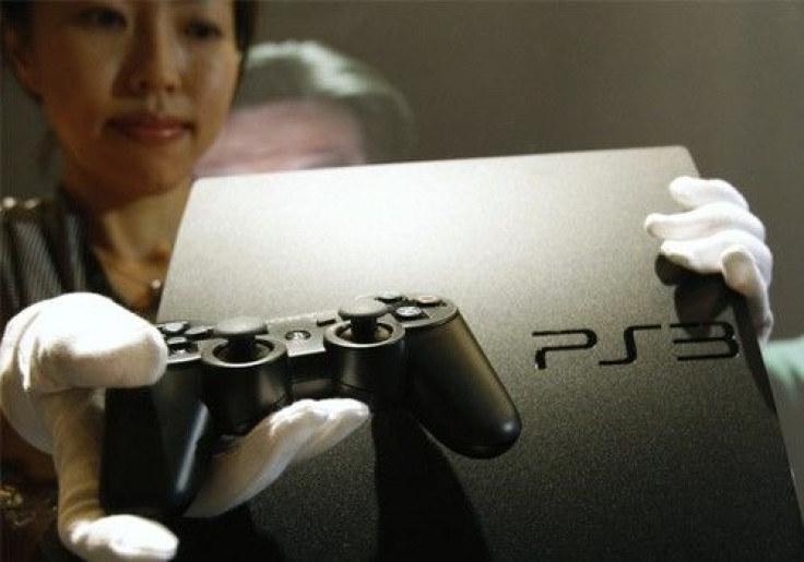 Sony Corp's new PlayStation 3 game console is displayed during a news conference in Tokyo August 19, 2009