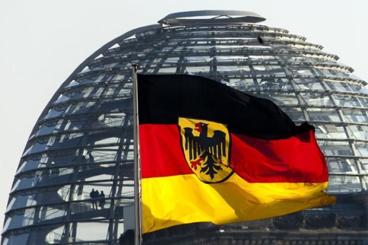 German flag at the Reichstag in Berlin