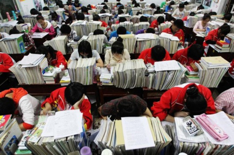 Chinese Students Study For Gaokao