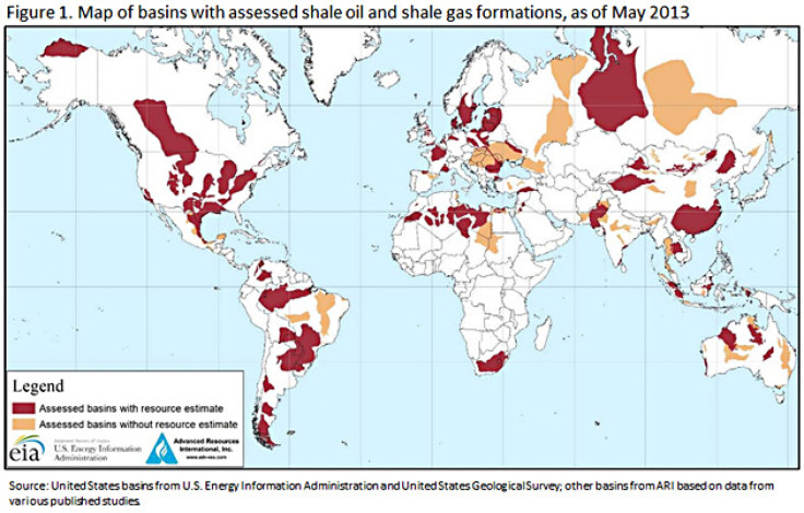 Map of Shale Oil And Gas Deposits