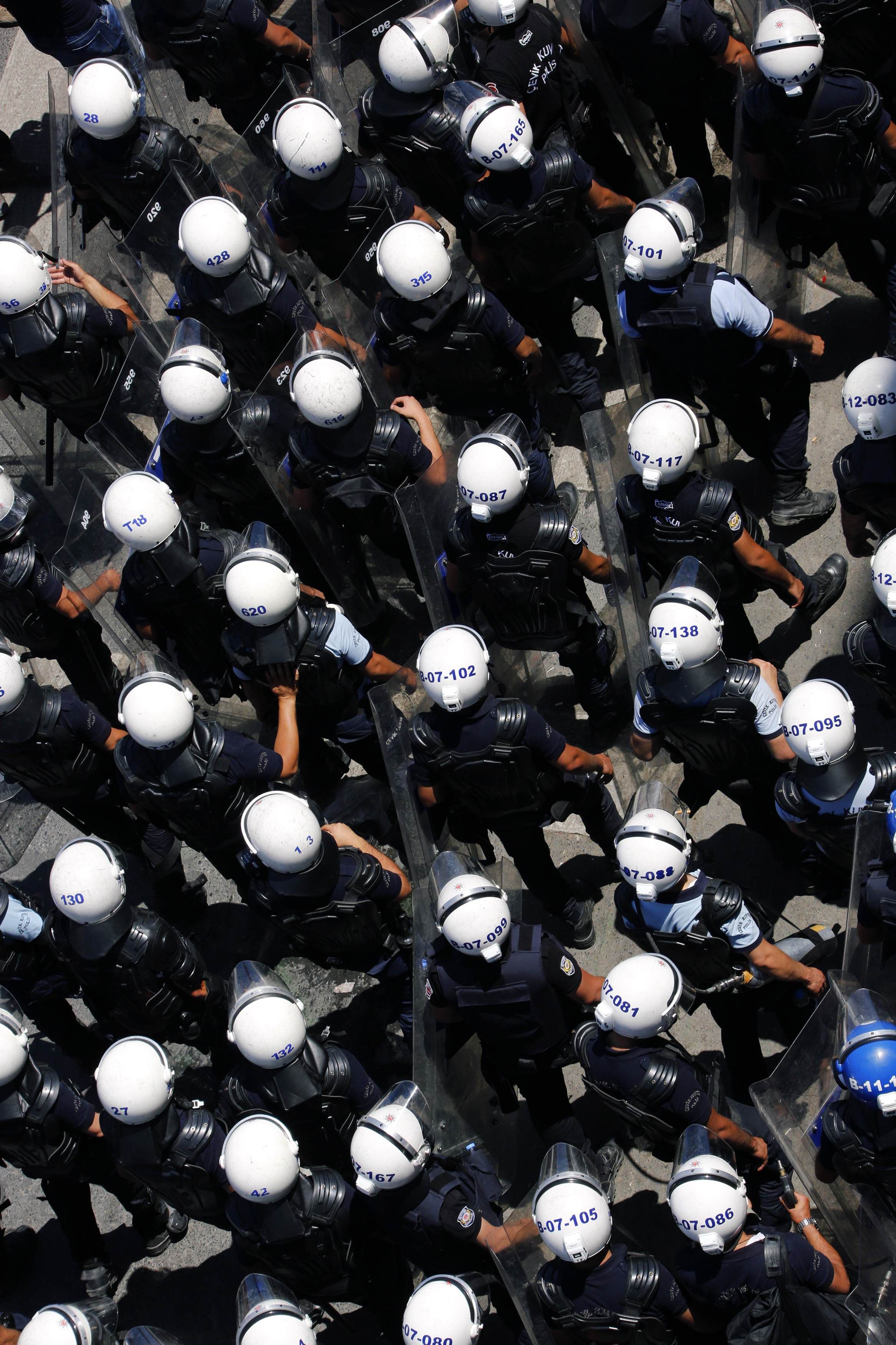 Riot Police March Through Taksim Square