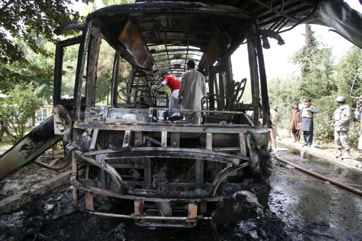 Blown out bus in Pakistan, Quetta