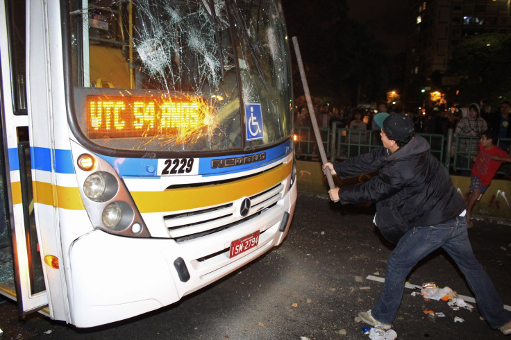Brazil Protests Bus