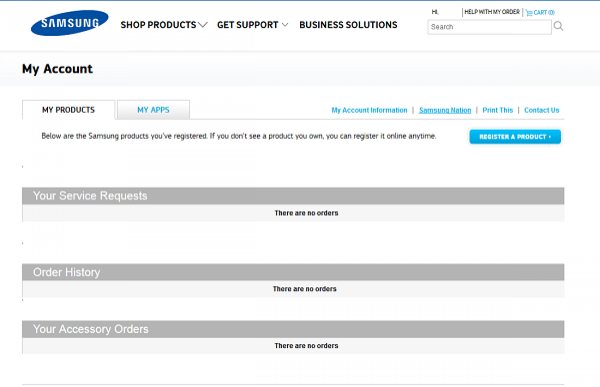 Samsung Website