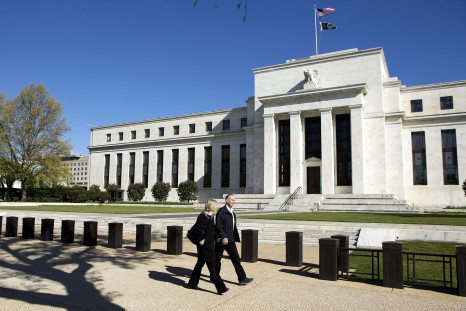 Federal Reserve building pedestrians